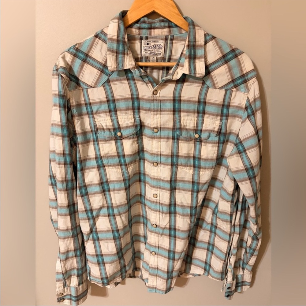 Lucky Brand Flannel Plaid Buttondown Shirt